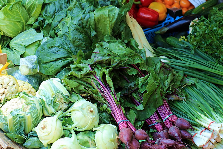 musim semi, Sayuran, segar, pasar, disebut Rothmans, makanan, vitamin, makanan alami, makanan sehat, pertanian