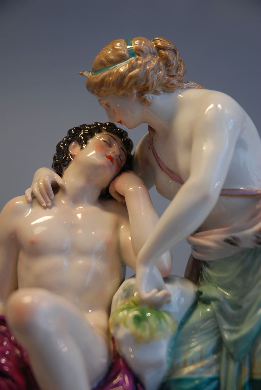 Love, Porcelain, Lovers, china figures, tenderness, shirtless, adult, togetherness, two people, adults only