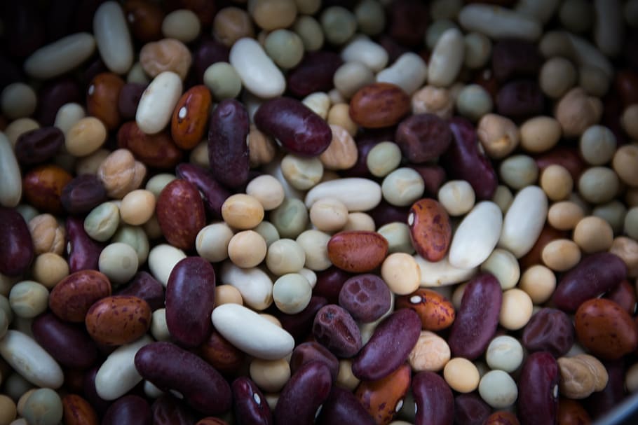 photo of beads, dried beans, vegetarian, peas, organic, pod, legume, uncooked, vegetable, healthy
