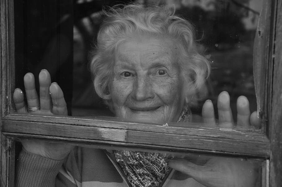 woman, seeing, window, Grandmother, People, Argentina, black And White, senior Adult, one Person, concepts And Ideas