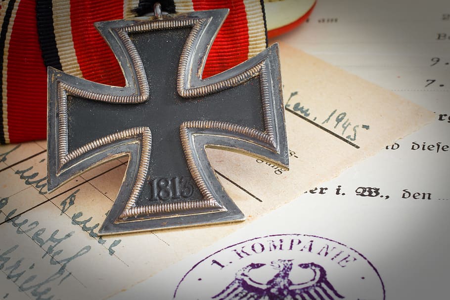 gris, 1813, cruz, medalla, blanco, papel de impresora, cruz de hierro, orden, segunda guerra mundial, documentación