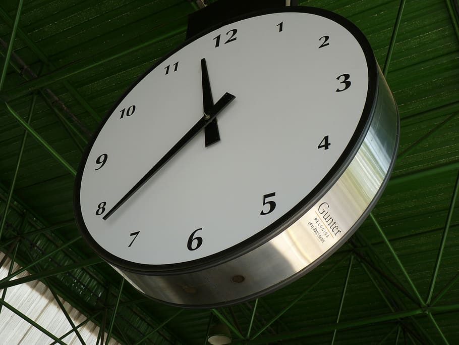 Watch, Ceiling, Clock, Pointers, Hours, ceiling clock, time, time passing, downtime, schedule