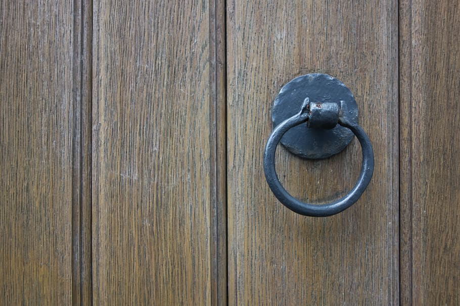 door, wooden door, door knob, input, wood, old, goal, house entrance, door handle, metal