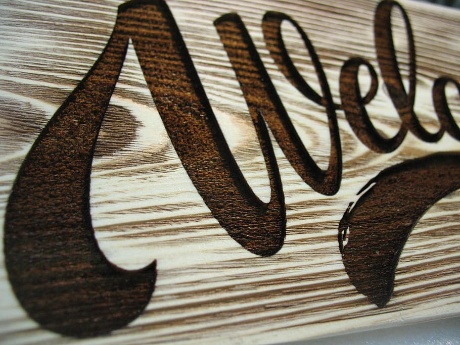welcome, wood, laser, welcome to, indoors, close-up, art and craft, animal, pattern, animal themes