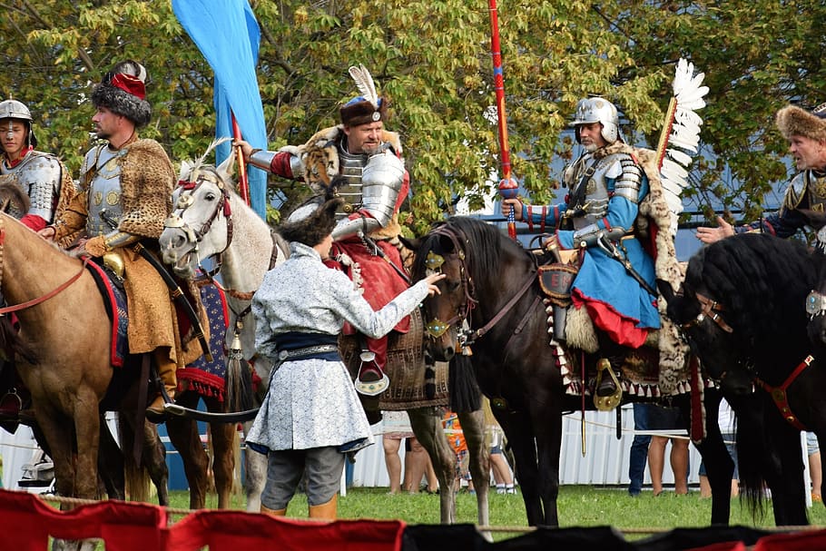 sommerfest, knight, attack, middle ages, historical representation, sword, horse, lance, armor, ritterruestung