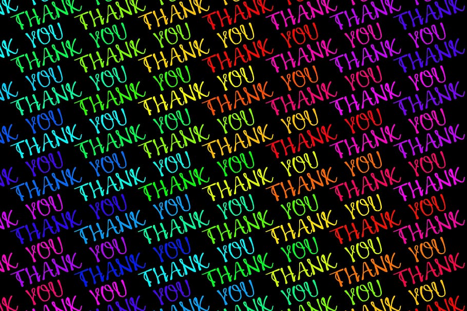 assorted-color, thank, print wallpaper, thank you, font, colorful, word, color, letters, thank you very much