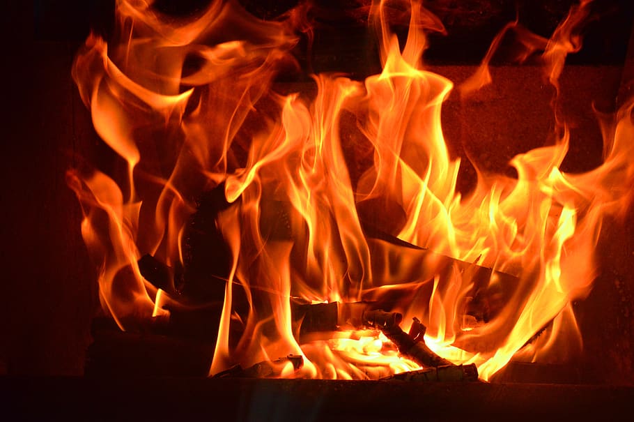 fuego, fuego abierto, caliente, quemadura, calor, chimenea, horno, madera, energía, ardor