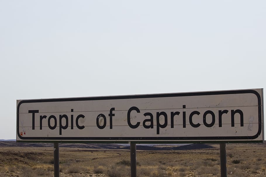 tropic of cancer, namibia, tropic of capricorn, southern africa, 30 degrees south latitude, street sign, communication, sign, text, western script
