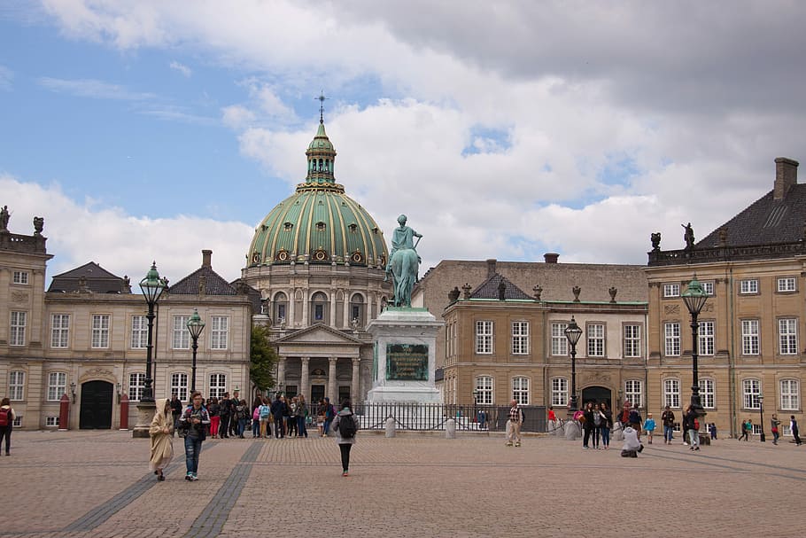 Copenhague, Dinamarca, Rainha, Palácio, atração, escandinavo, turismo, cidade, real, tradição