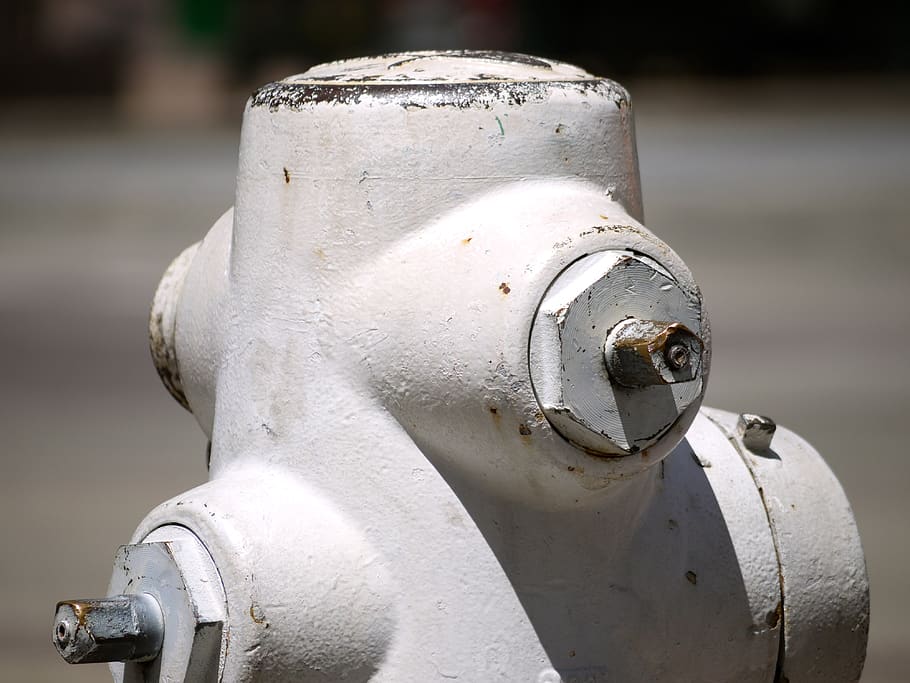 oakland, hydrant, water, white, usa, metal, close-up, focus on foreground, day, fire hydrant
