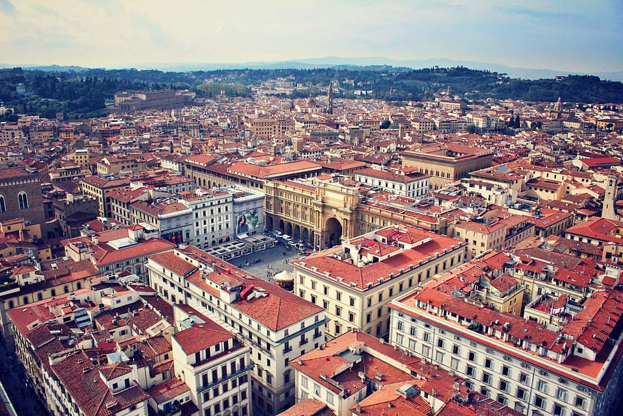 空中 ビュー 建物 日 フィレンツェ イタリア ヨーロッパ 都市の景観 風景 屋根 Pxfuel