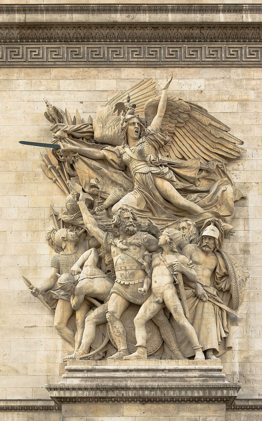 arc de triomphe, patung, la marseillaise, paris, monumen, françois kasar, keberangkatan relawan, etoile, struktur, simbol