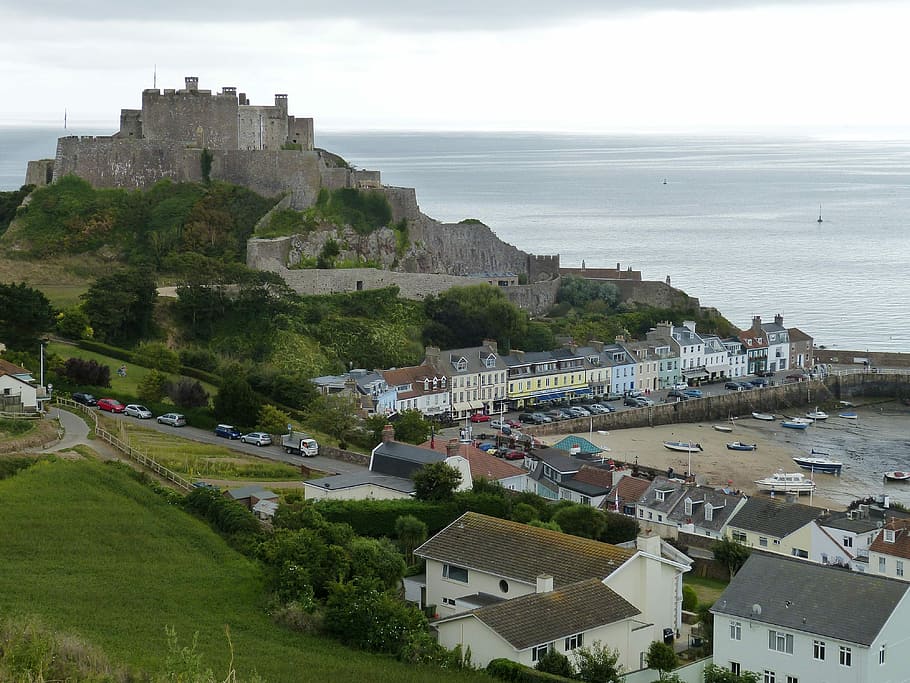 Jersey, Castle, Orgueil, Port, Ships, island of jersey, sea, gorey, historically, fortress