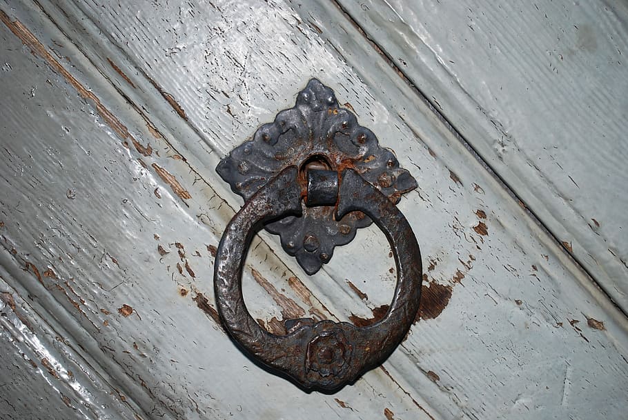 door knocker, door, hardware, knocker, metal, entrance, house, old, knock, handle