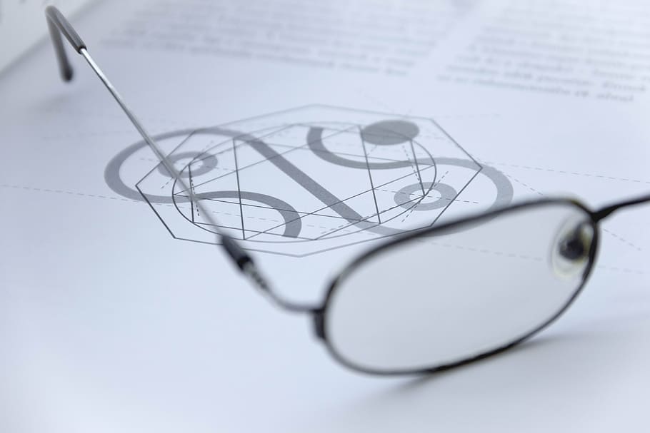 anteojos, negro, marcos, gafas, macro, ojo, visión, leer, libro, revista