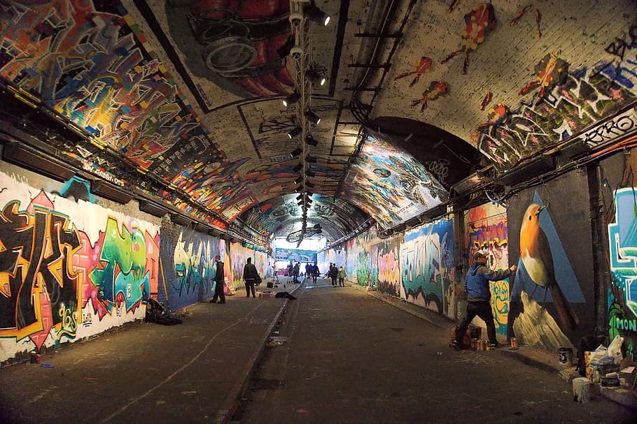 london, leake, street, tunnel, grafitti, lambeth, waterloo, art, architecture, built structure