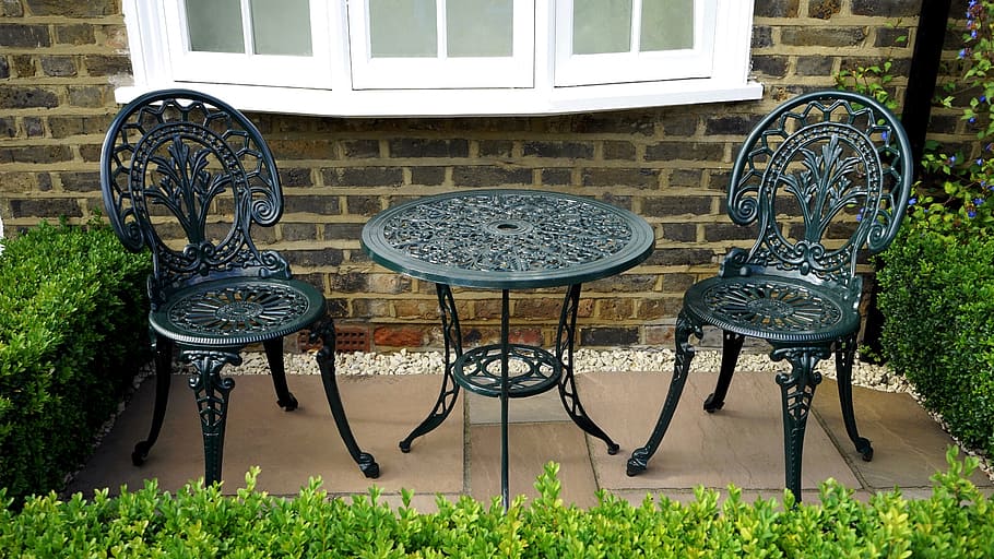 Metal Patio Table Chair, Outdoor Metal Chairs And Table