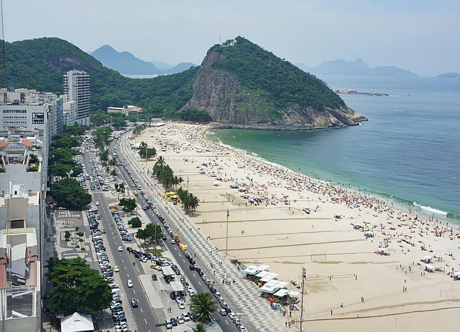 rio de janeiro vacation, brazil, landscape, mountain, sea, beach, mountains, tourist, copacabana, nature