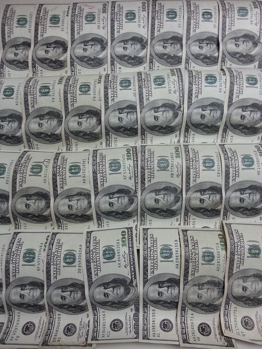 billetes de dólar estadounidense, dinero, dólares, moneda, benjamin, franklin, monedas, fondos, fotograma completo, papel moneda