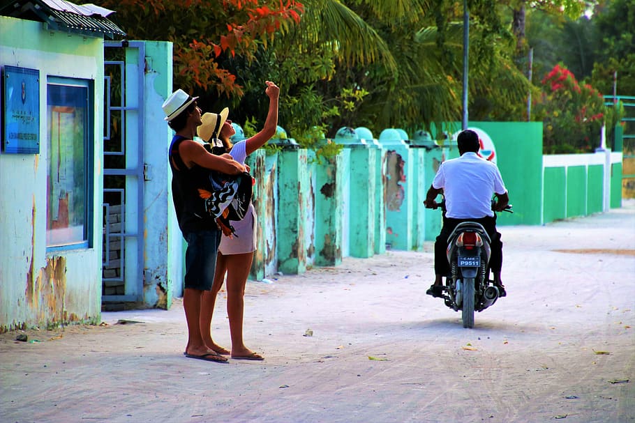 man, riding, motorcycle, para, photography, street, adult, maldives, selfie, male
