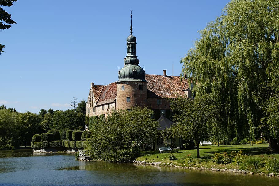 castle, sweden, architecture, chateau, building, moated castle, southern sweden, landed gentry, noble, possession