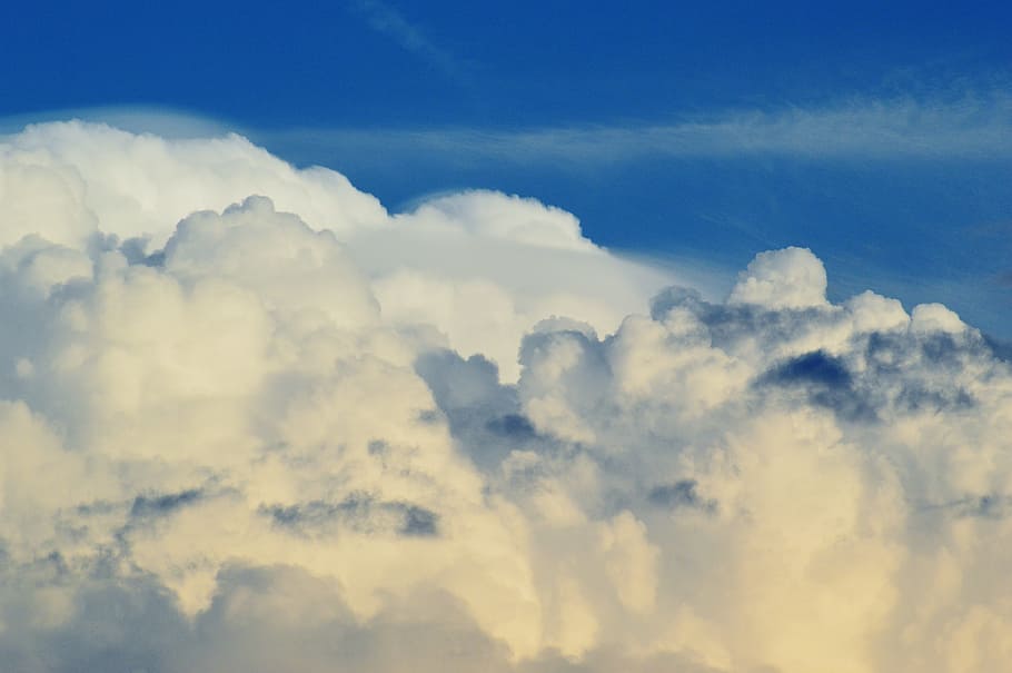 積雲雲, 雲, 空, 青, 曇った空, 自然, 背景, 雲-空, cloudscape, 自然の美しさ