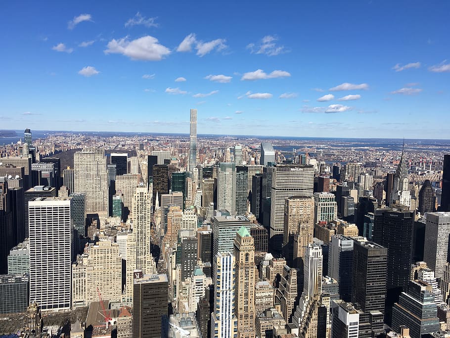 Manhattan, City, Skyline, Nyc, metropolis, cityscape, architecture, skyscraper, manhattan skyline, office