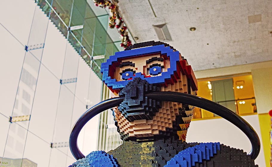 レゴ, レゴ像, レゴの彫刻, 像, レゴランド, 図, 組み立て, レゴダイバー, クラウンセンターカンザスシティ, レゴカンザスシティ