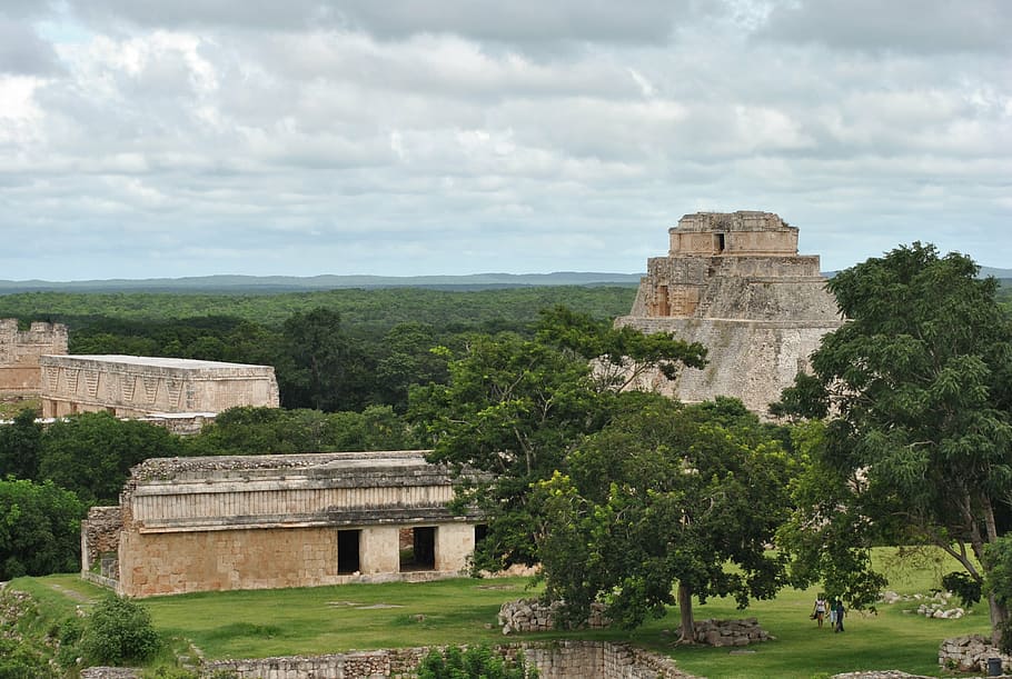 monumento, ruína, templo, antigo, asteca, maia, méxico, mexicano, cultura, viagem