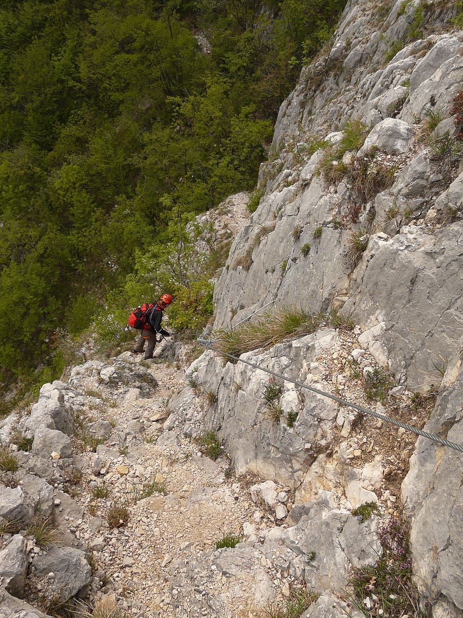 climbing, garda, rock crash, rock edge, perpendicular, steep, via ferrata f susatti, bergtour, hike, climbing route