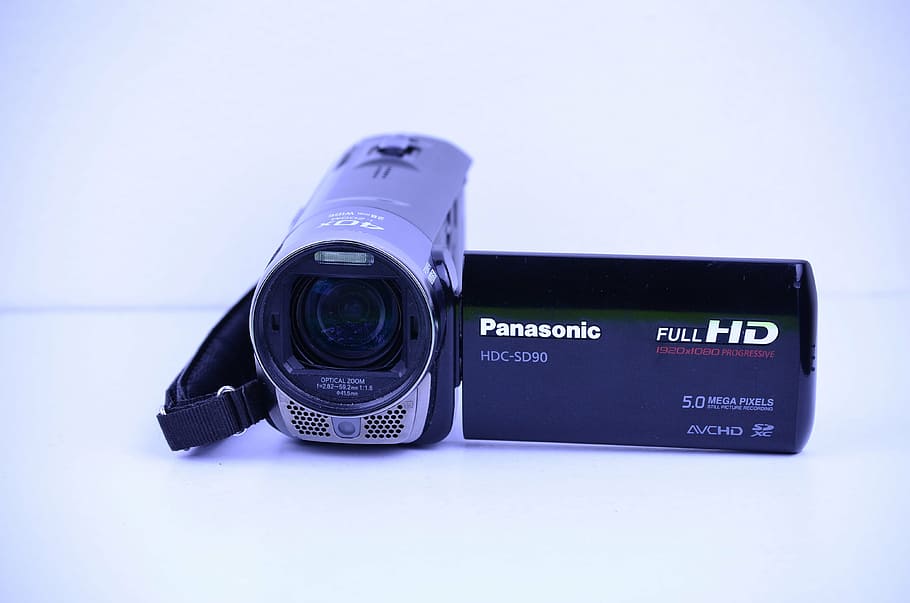 camera, panasonic, video, objective, cut, microphone, technology, photography themes, text, film industry
