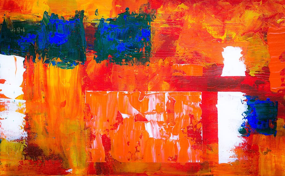 orange, abstract, art, painting, bold, colorful, bright, creative, design, artist