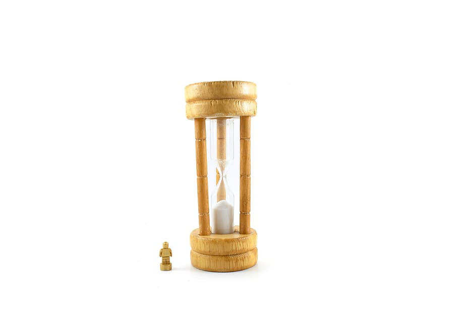Arena, reloj, marioneta, pequeño, tiempo, medición, fecha límite, diseño, segundo, antiguo
