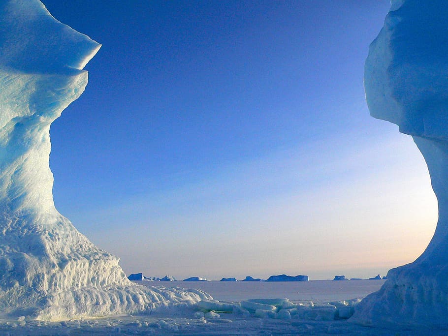 ice, body, water, blue, sky, icebergs, antarctica, iceberg, antarctic, majestic