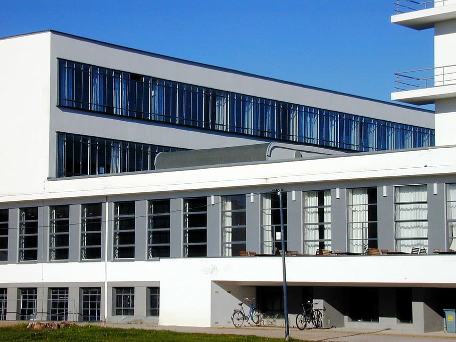 Bauhaus, Dessau, Architecture, Building, bauhaus, dessau, architecture, building, sky, blue, germany, glass