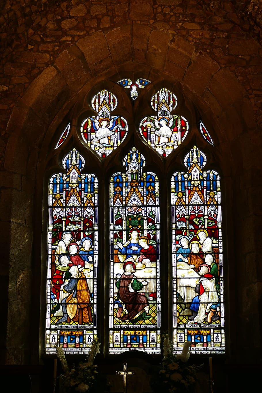 Church Window, window, church, old window, bible, faith, historically, england, jesus, last supper