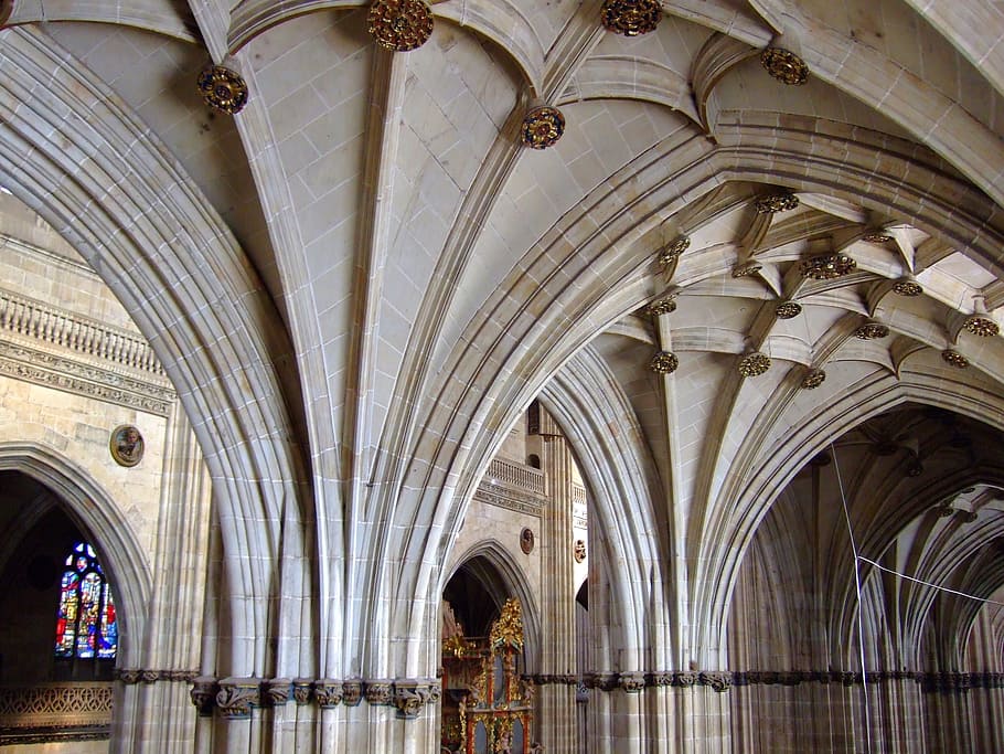 salamanca, spain, cathedral, inside, architecture, church, arch, built structure, building, religion