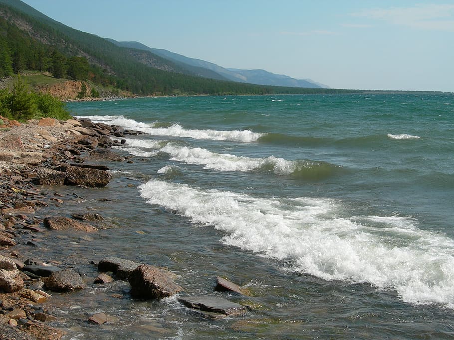バイカル, 水, ビーチ, 自然, シベリアの湖, 風景, 海, 日, 自然の美しさ, 風景-自然