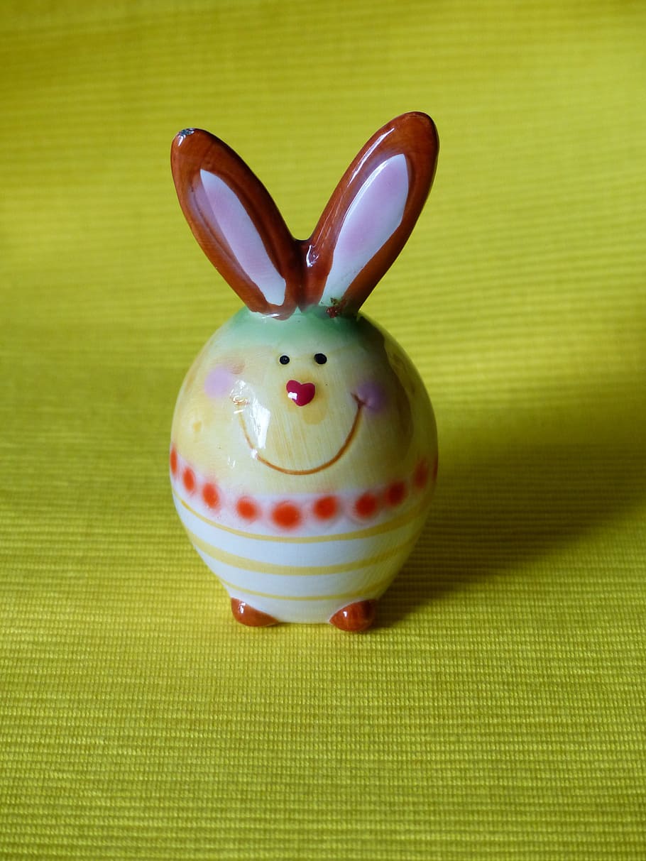 Hare, Easter Bunny, Figure, Porcelain, sound, colorful, painted, deco, decoration, egg