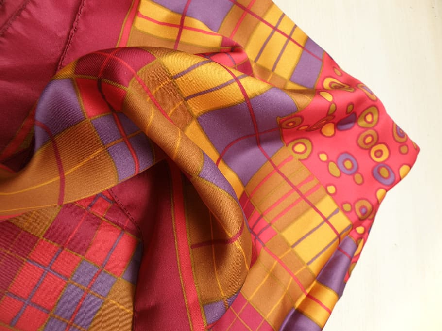 plaid, comforter, white, surface, scarf, colored, printing, handkerchief, textile, pattern