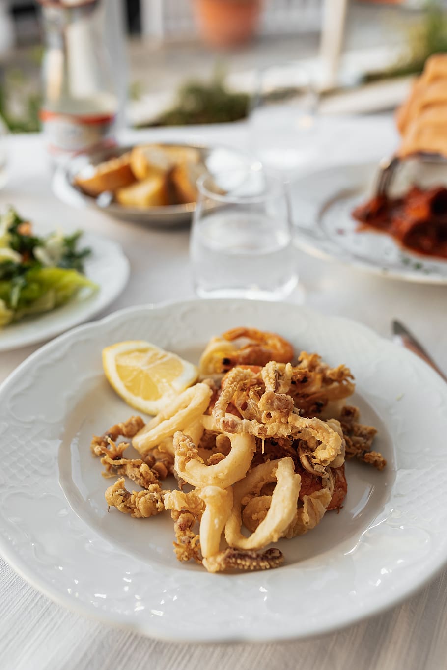 comida, frutos do mar, Itália, sorrento, Delicioso, Italiano, Amalfi, costa, comida e bebida, prato