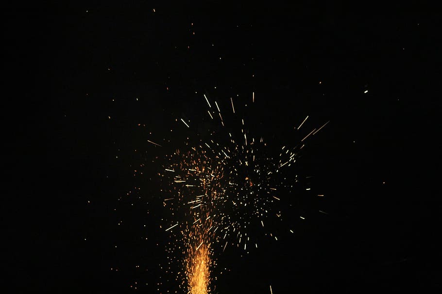 kembang api, barang-barang pop, efek cahaya, api, untuk meletus, ledakan, hujan api, hari tahun baru, malam tahun baru, hujan percikan api