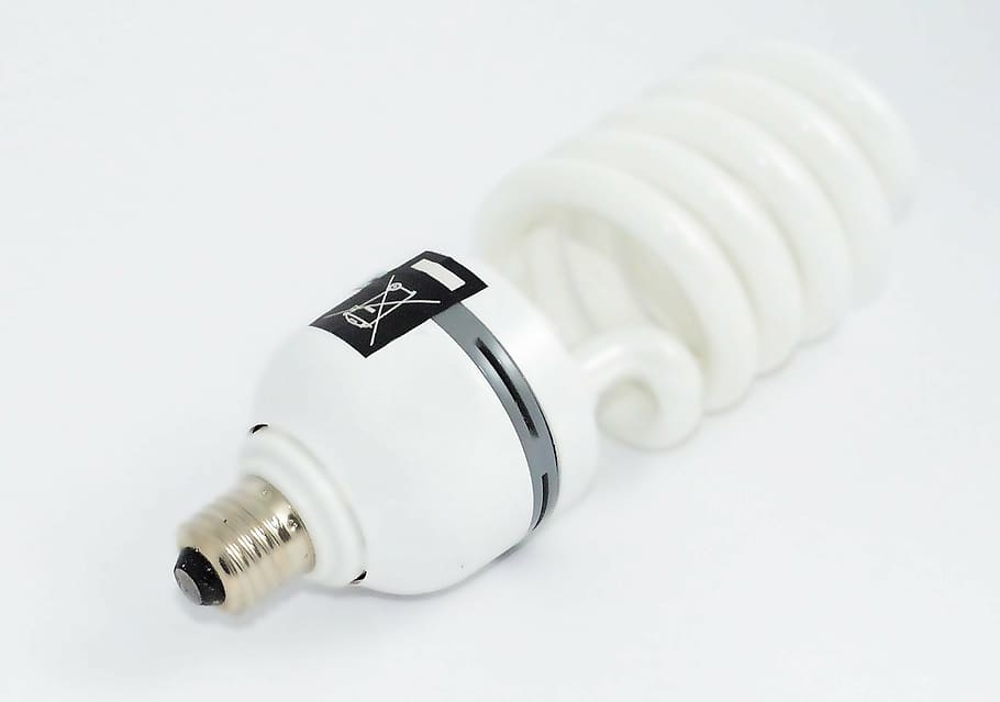 白, cfl, led, 電球, 交換用ランプ, ライト, 省エネランプ, 環境保護, 蛍光灯, e27