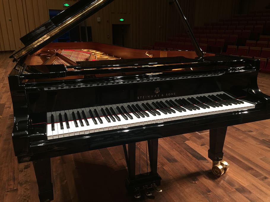 changsha concert hall, stage, steinway piano, piano, musical equipment, music, musical instrument, arts culture and entertainment, wood - material, piano key