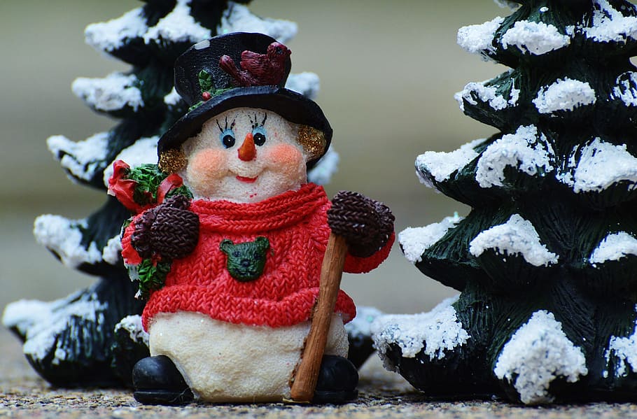Inverno, Homem da neve, Figura, Bonecos de neve, neve, de inverno, deco, natal, papai noel, decoração