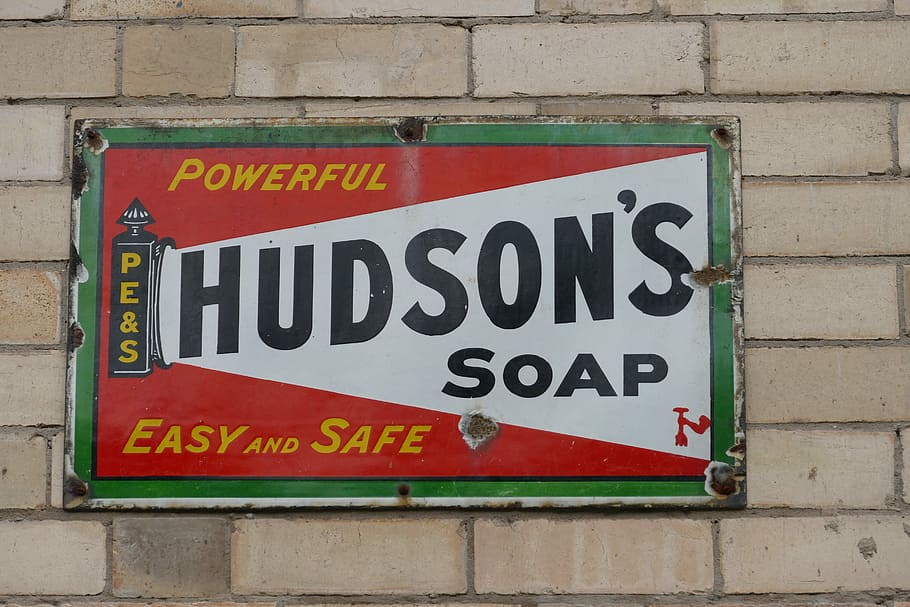 Vintage, Soap, Sign, Hygiene, Wall, advert, advertise, metal, marketing, retro