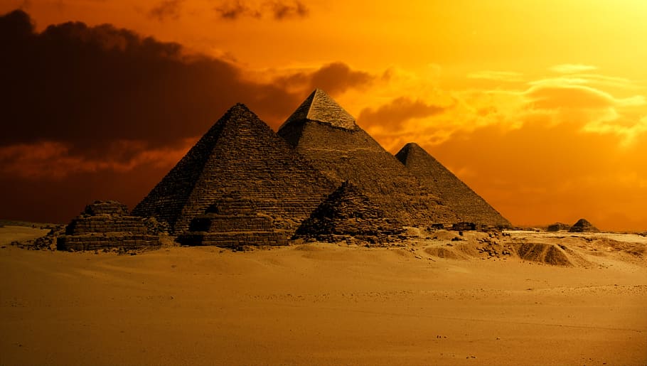 pyramids, giza, digital, wallpaper, pyramid, sky, desert, ancient, egypt,  monument | Pxfuel
