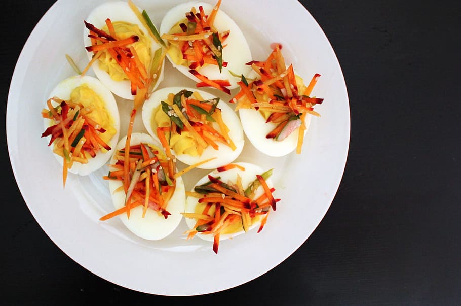 devil eggs, white, plate, Deviled Eggs, Food, Personal Chef, chef, catering, appetizer, meal