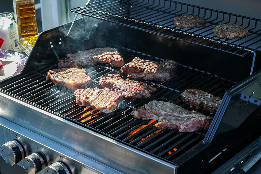 grilled meats, bbq, barbeque, summer, gas, grill, meat, barbecue, food, food and drink