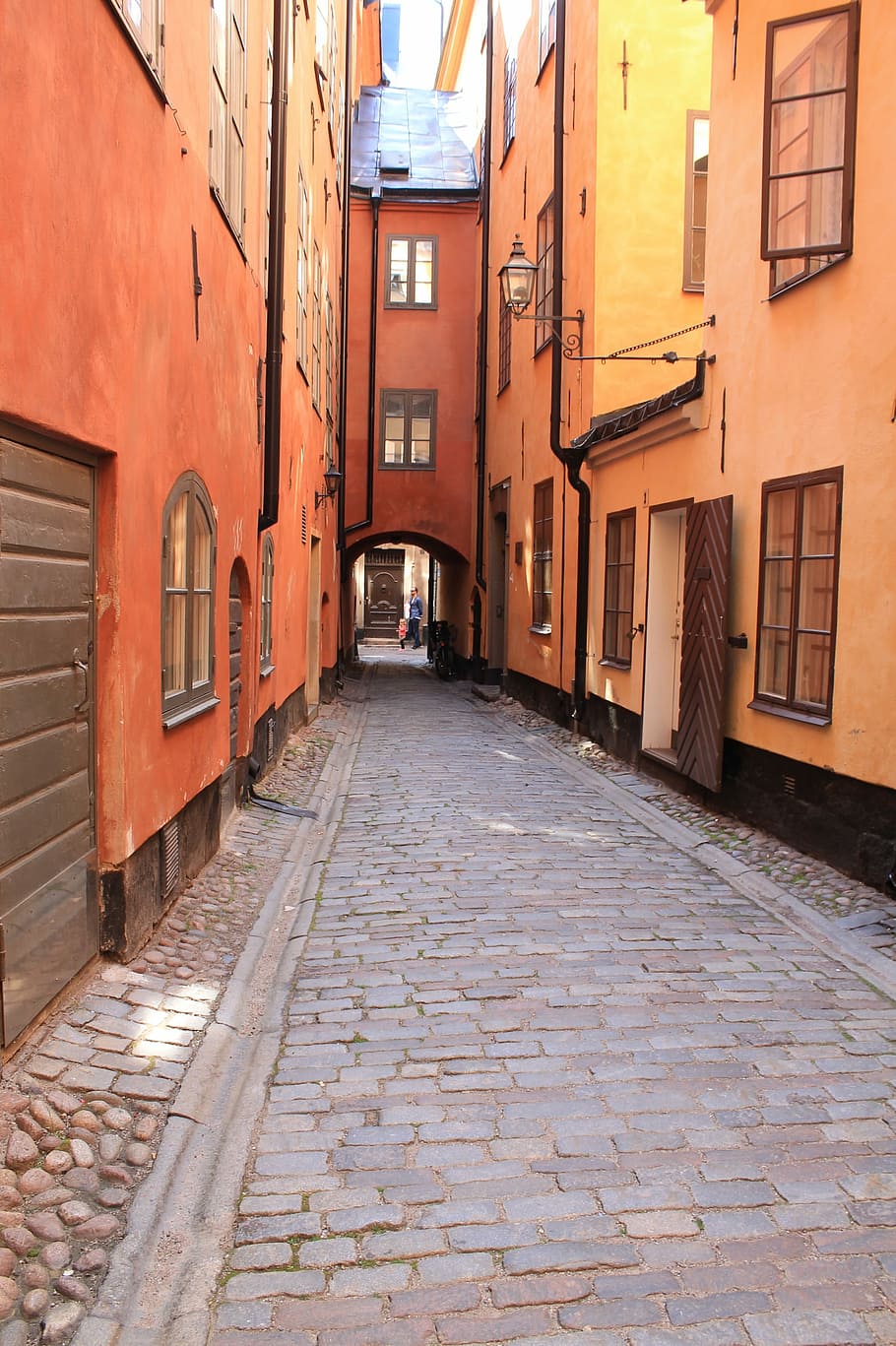 Cobblestone, Stockholm, Europe, architecture, built structure, building exterior, alley, street, city, building